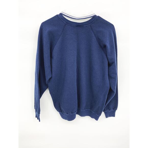 Vintage Morning Sun Cardinals Snow Dark Blue Collared Printed Sweatshirt Size XL - Picture 8 of 10